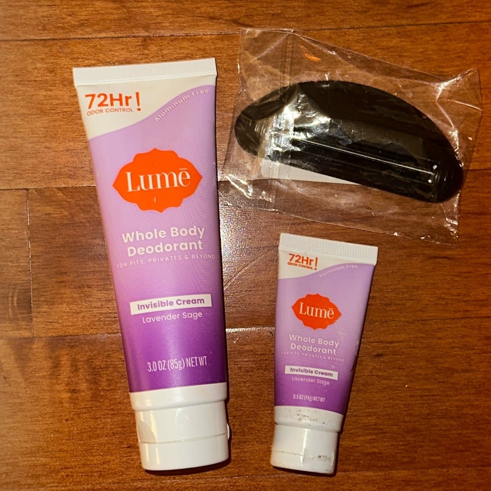 LUME WHOLE BODY LAVENDER SAGE DEODORANT WITH BOTTLE SQUEEGEE | 72 HOUR CONTROL